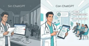 Comparison of a patient search without ChatGPT and with ChatGPT